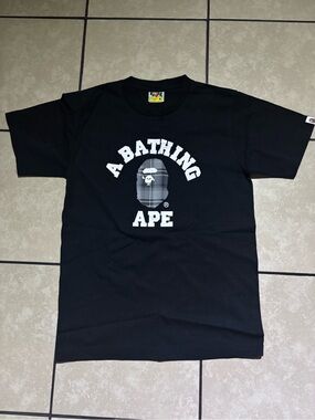 A Bathing Ape Black Logo Graphic Tee